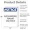Signmission No Dumping Tenant Use Only, 12 in W x Rectangle, Plastic OS-2PACK-NS-P-1218-V-16079 - alternate 4